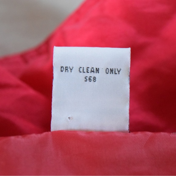 Vintage 80s Style 100% Silk Women's Large Red Bomber Jacket Gold Beaded Detail - Picture 5 of 6